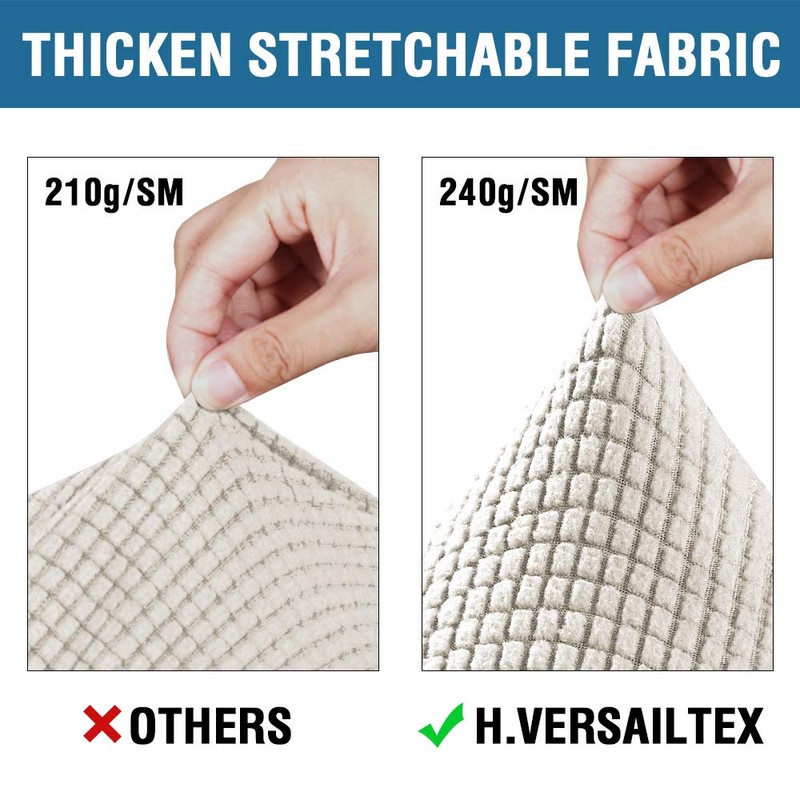H.VERSAILTEX 3 Piece Stretch Sofa Covers for 2 Cushion Loveseat