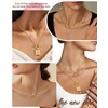 MJartoria Layered Initial Necklaces for Women Trendy, 14K Gold Plated