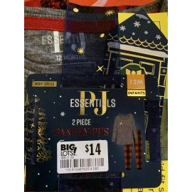 Essentials Family PJ's Pajamas 2 Piece Set- Infant 12mo. NWT