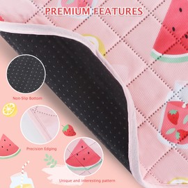 BVAGSS Washable Pee Pads for Dogs, 2 Pack Reusable Leakproof Puppy Wee Wee Pad, Non-Slip Waterproof Pet Training Pads, Super Absorbent Whelping Pads XH081 (Watermelon, 36X41 Inch (Pack of 2))