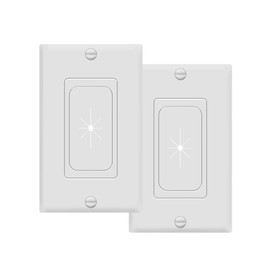 TOPGREENER TOPGREENER Flexible Rubber Wall Grommet Insert with Decorator Wall Plate, Pass Through Plate for Low-Voltage Cables, Size 1-Gang 4.50" x 2.75," Polycarbonate Thermoplastic, TG8901-2PCS, White, 2 Pack