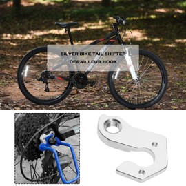 Fahrrad-Umwerferhaken, kompatibel mit Decathlon Rockrider ST520 ST540 Riverside 500 900 Zubehör aus Aluminiumlegierung, silberfarben