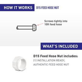 Polaris Genuine Parts D15 Feed Hose Nut replacement part for pressure-side pool cleaners 280, 280 TankTrax, 380, TR28P, 180