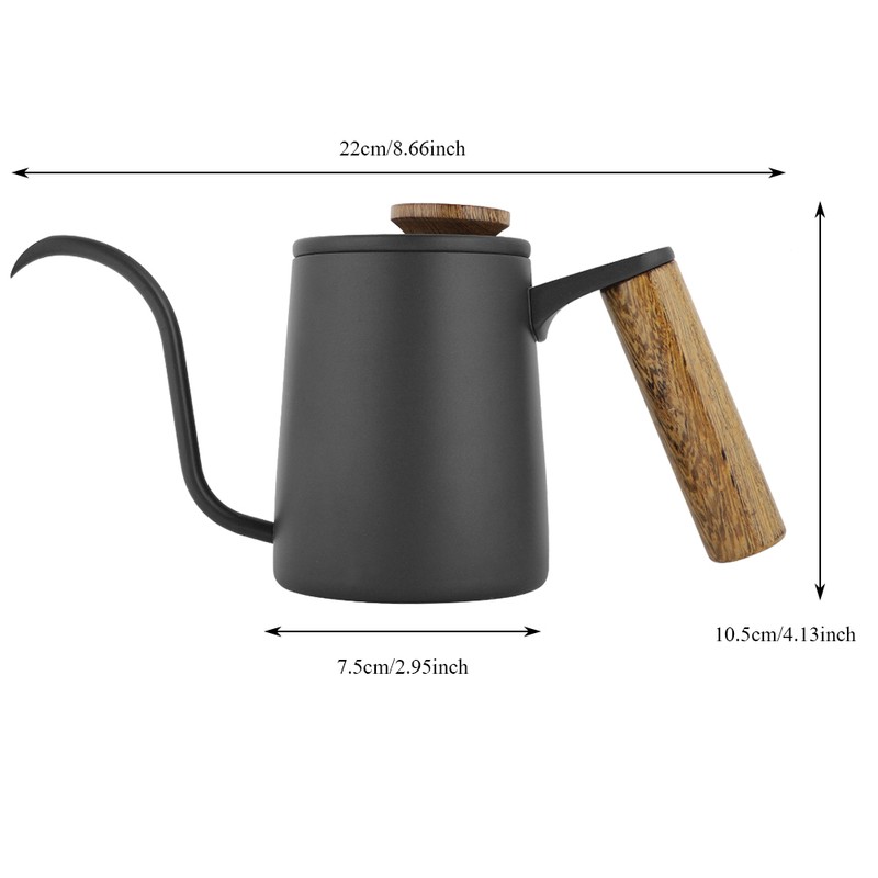 350ml Fashion Stainless Steel Handle Drip Coffee Pot Long Gooseneck