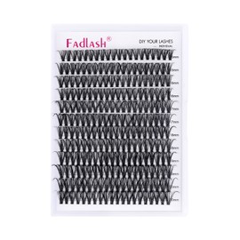 FADLASH Individual Lashes Big Tray D Curl Lash Clusters 10D 20D 30D 40D Individual Lash Extensions Cluster Lashes Lash Extension Supplies Eyelash Clusters (40D-0.07D, 15-20mm)