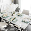 Home Brilliant Teal Placemats Set of 4, Thick Fabric Placemat,