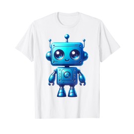 Funny Bleu Robot Robotic Kids Boy Costume T-Shirt