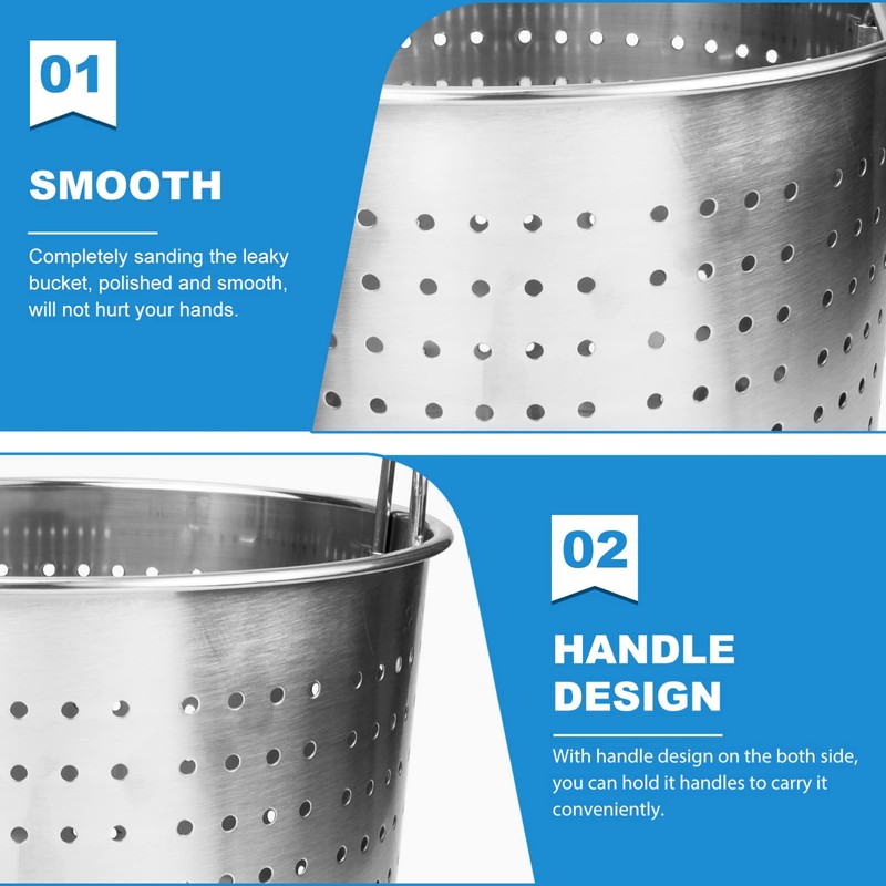 UPKOCH Stock Pot Insert Steamer Basket Stainless Steel Boiling Basket