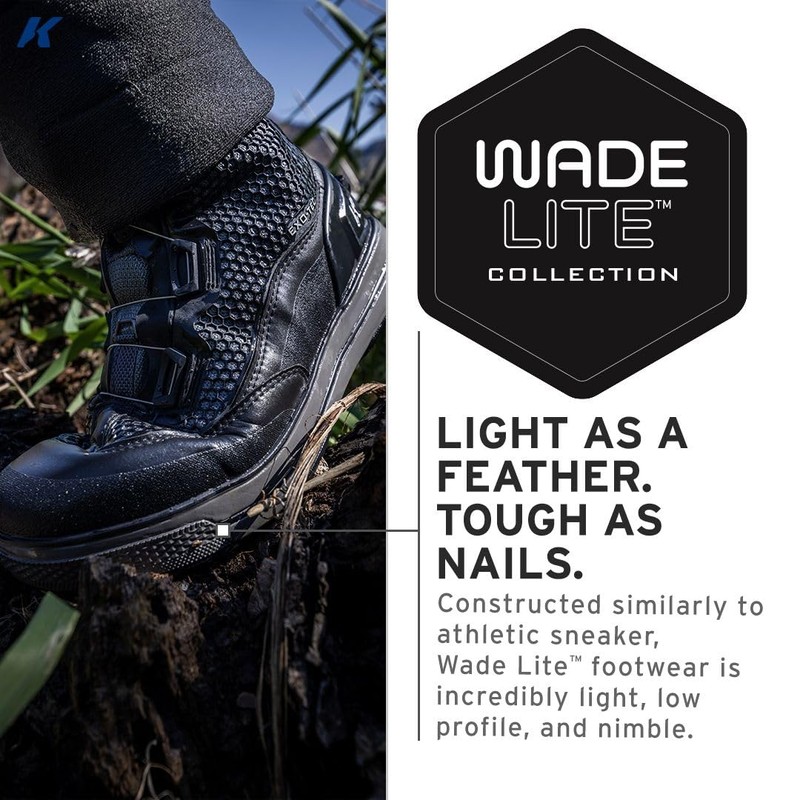 Korkers Men's Chrome Lite Wading Boot w/Fixed Kling-On Rock Soles