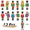 12Pcs Nutcracker Christmas Decorations,Christmas Nutcracker Xmas Tree Ornaments Hanging Decorations