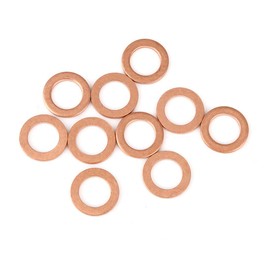 X AUTOHAUX Copper Disc Flat Sealing Ring for Cars 10 x 16 x 1.5 mm Pack of 10
