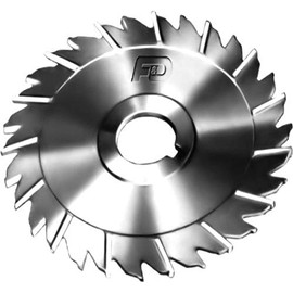 F&D Tool Company 14994-B638A Slitting Saw with Staggered Teeth, High Speed Steel, 4" Diameter, 3/32" Width of Face, 1.25" Hole Size