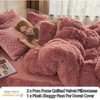 LIFEREVO Luxury Plush Shaggy Duvet Cover Set, Soft Velvet Fluffy