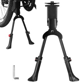 VGECEE Bicycle Stand, Two-Legged Stand, Double Stand, 24-28 Inch Bicycle Stand, Two-Legged Bicycle Stand, Height Adjustable, Load Capacity 30 kg, for City Bike, MTB and Trekking Bikes
