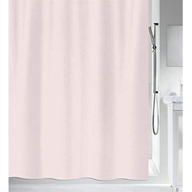 Spirella Anti-Mould Shower Curtain - Anti-Bacterial, Washable, Waterproof - Polyester, "Primo" 180 x 200 cm, Pink
