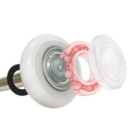 DURA-LIFT Ultra-Life MAX 2" Sealed 6200ZZ Bearing Nylon Garage Door Roller, 4" Stem, Pack of 10