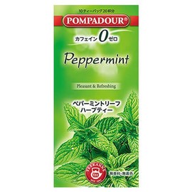Pompadour Peppermint Leaf Herbal Tea, 0.08 oz (2.25 g) x 10 Pages x 10 Pieces