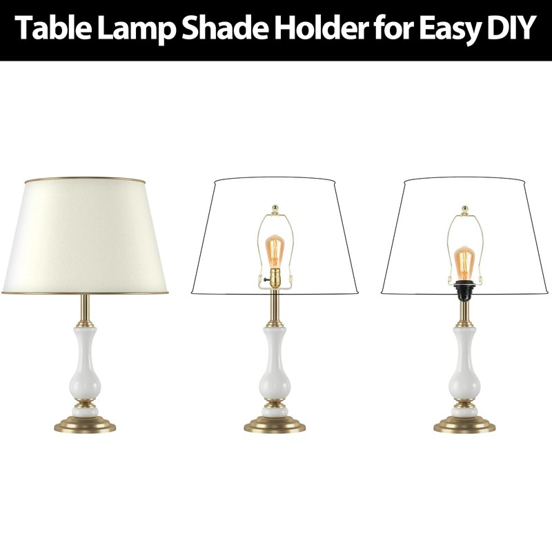 Filltown 10 Inch Lamp Harp 2 Set, Detachable Lamp Shade