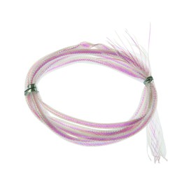 yyangz 3PCS Pearl Braided Tube Artificial Bait Fly Tying Material Braided Round Holographic Cord DIY Tool Egret Flying Fish Scale Pattern Fly Body Braided Tube for Fishing Outdoor