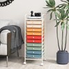 OFFICEJOY OFFICEJOY Storage Cart, Rolling Utility Cart with 10 Drawers,