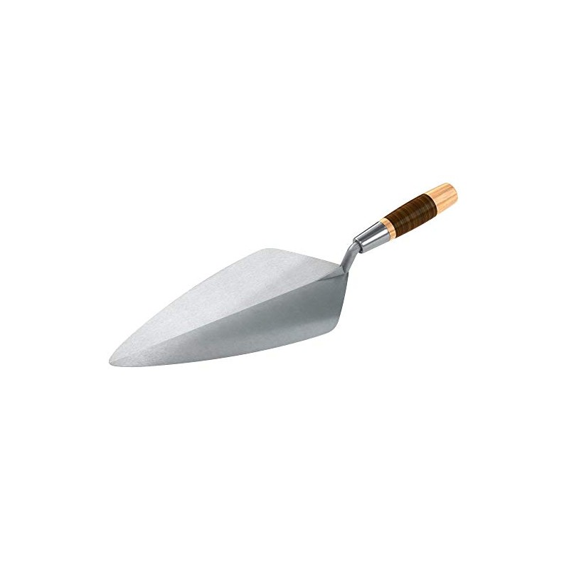 Bon 72-585 Brick Trowel Keystone Forged 13-inch Narrow London Leather