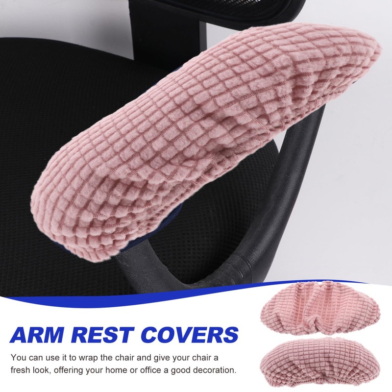 FUNOMOCYA 2Pcs Detachable Office Chair Armrest Covers Stretchy Elastic Armrest