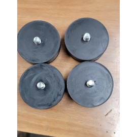 Bumpers 4 Rubber Bumpers for Trailer Ramp Door Truck Round Replacement