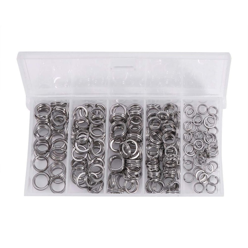 Ejoyous Fishing Split Rings Split Rings Stainless Steel 200 Pieces