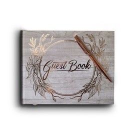 Liphontcta Wedding Guest Book: Grey Guest Book with 100 Pages/50 Sheets, Wedding guestbook with a Grey Hard Cover Board, and Rose Gold Stamping, Sign in Guest Book, Guest Book for Weddings, Baby Showers etc.