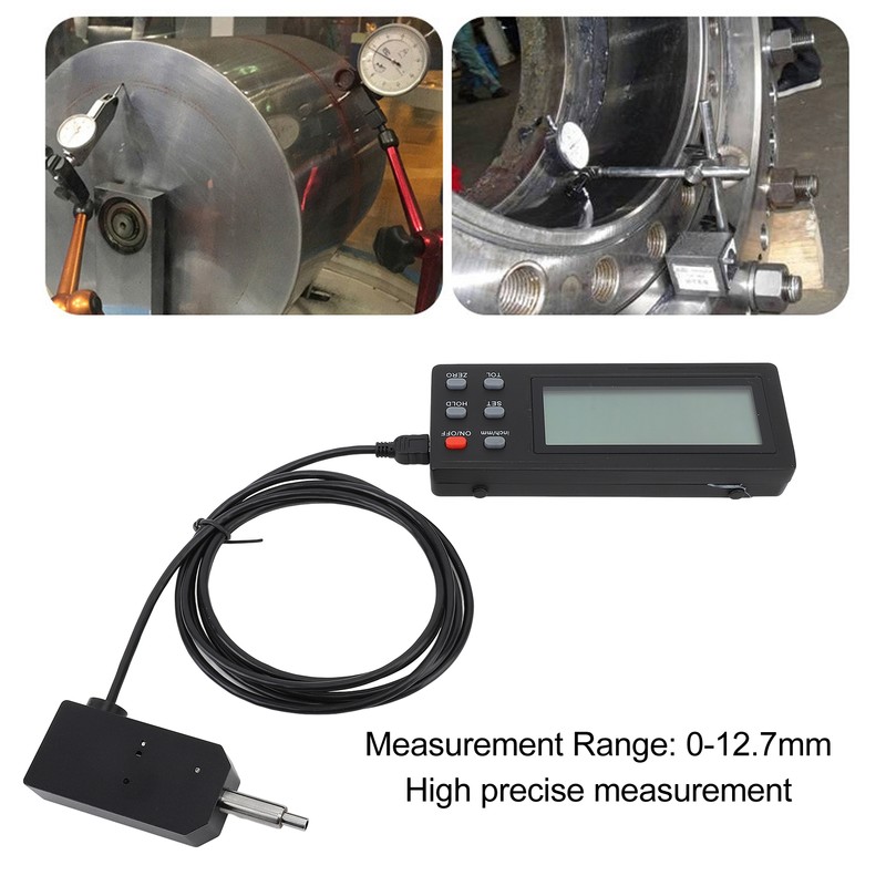 Digital Probe Indicator 0.01mm 0.0005in Resolution 0‑12.7mm Range LCD Display