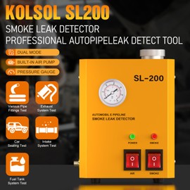 Smoke Machine Automotive Leak Detector with Pressure Gauge - DC 12V EVAP Smoke Machine Leak Tester Built-in Air Pump, Vacuum Leak Tester Leak in Vehicle Pipe Systems for Cars