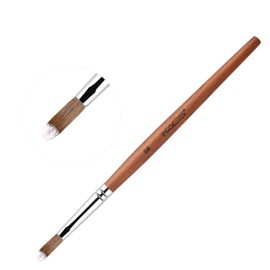 KADS Nail Acrylic Brush Kolinsky Nail Extension Brush Oval Crimped Shaped Sturdy Wooden Handle Acrylic Powder Nail Art Brush Professional Manicure Pedicure (8#)
