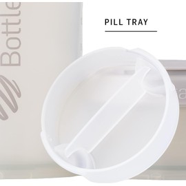 Blender Bottle BlenderBottle Shaker Bottle with Pill Organizer and Storage for Protein Powder, ProStak System, 22 Ounce, Midnight Black