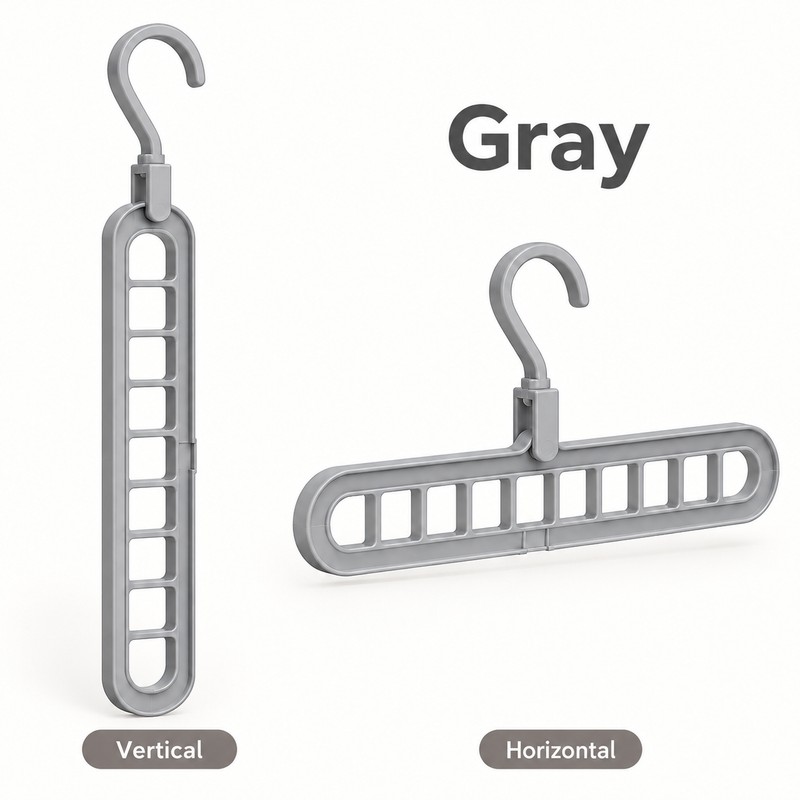 3-Pack 9-Hole Space Saving Clothes Hangers for Closet Organization –