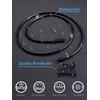Oaldilee 3MM Black Leather Cord Necklace, 16 Inches String Wax