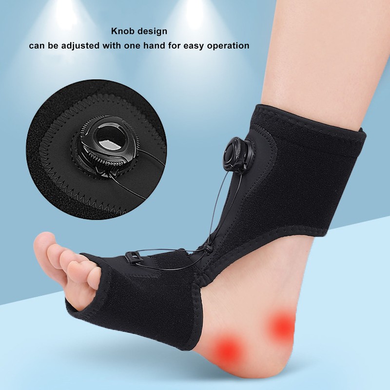 Plantar Fasciitis Night Splint Adjustable Rotating Knob Sleep Support for