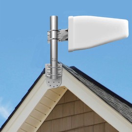 WiTi Antenna Pole Mount Bracket 12" with 2 U-Bolts, Wireless WiFi Bridge Attic Roof Outside Wall Mounting Holder,Universal Mounting Poles for Home Outside Antennas,Access Point