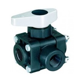 TeeJet AA343M-3-1/2-PP 1/2" 3-Way Manual Bypass Valve