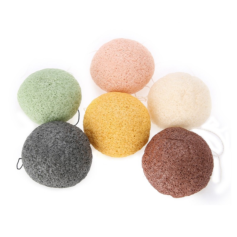 6 Color Water Drop 100% Konjac Wash Face Flutter Natural