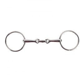 HORZE Lozenge Link English Snaffle Bit for Horses - 4 3/4