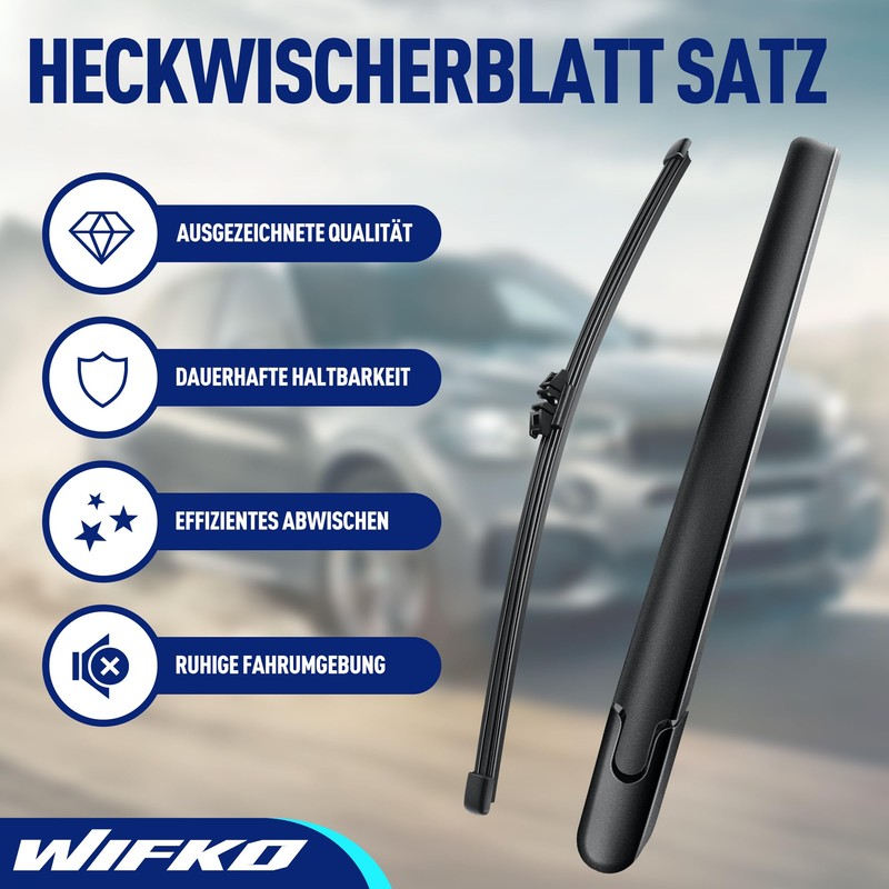 Wifko Rear Windscreen Wiper Compatible with Ford Edge 2015-2022, Rear
