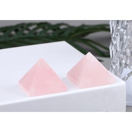 GUJOXILA GUJOXILA Rose Quartz Crystal Energy Tower Healing Crystal Gifts for Women Rose Quartz Gemstone Ornaments Pink Reiki Nature Meditation Divination Spiritual Protection Gift 1.5"