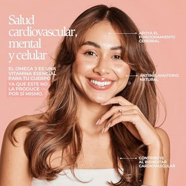 CARO FIT | Omega 3 Puro de Salmón de Alta Potencia 2400 mg - 1740 mg EPA y DHA mas Vitamina E | Cápsulas Blandas Sin Olor para Salud Cardiovascular y 