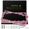 QUANQIUFEI 2 Pack Bling License Plate Frames for Women, Sparkly