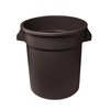 10 Gallon Brown Round Commercial Trash Can / Ingredient Bin,