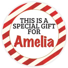 Kiwi Gifts This is a Special Gift for Amelia - 3 Pack Circle Stickers 3 Inch - Christmas