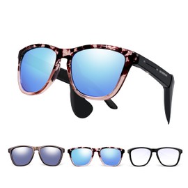 Smart Glasses, Replacement Lenses Bluetooth 5.4 Translation Glasses with 160 Language, UV Protection,Unisex, Support Siri Call, Compatible with iOS/Android. Support Phone/Tablet PC, Lightweight Design