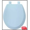 BEMIS Round Enameled Wood Closed Front Toilet Seat in Dresden