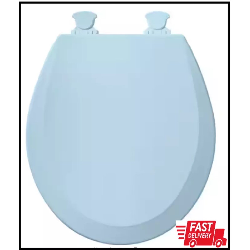 BEMIS Round Enameled Wood Closed Front Toilet Seat in Dresden