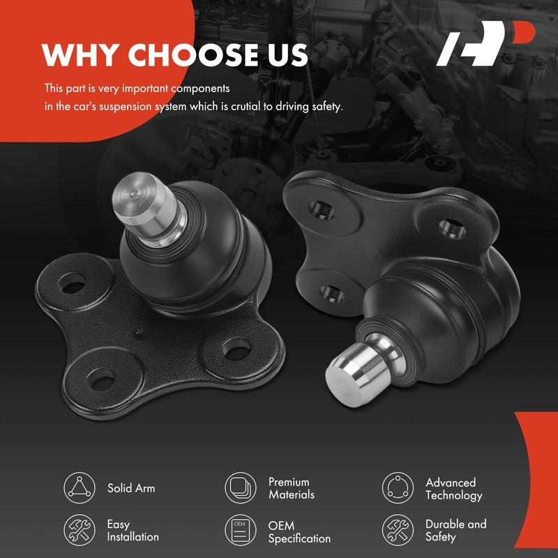 A-Premium 2 x Front Lower Ball Joints, Compatible with Ram